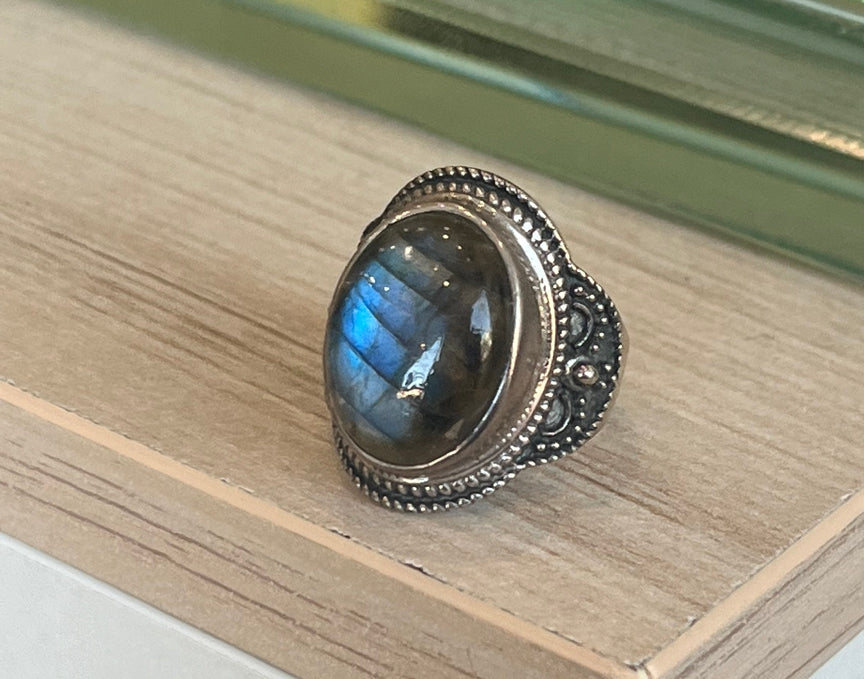 Bohemian Moonstone Statement Ring