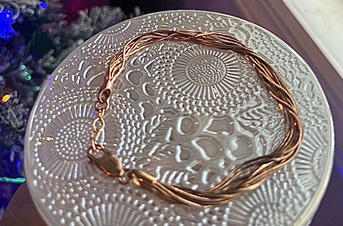 Rose Gold 14 Carat Vermeil Shimmer Bracelet
