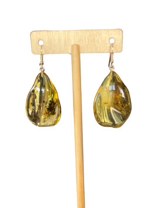 Amber Tear Earrings