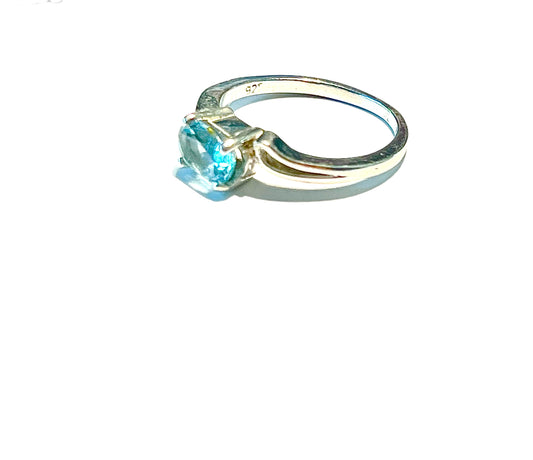 Dainty Blue Topaz Ring