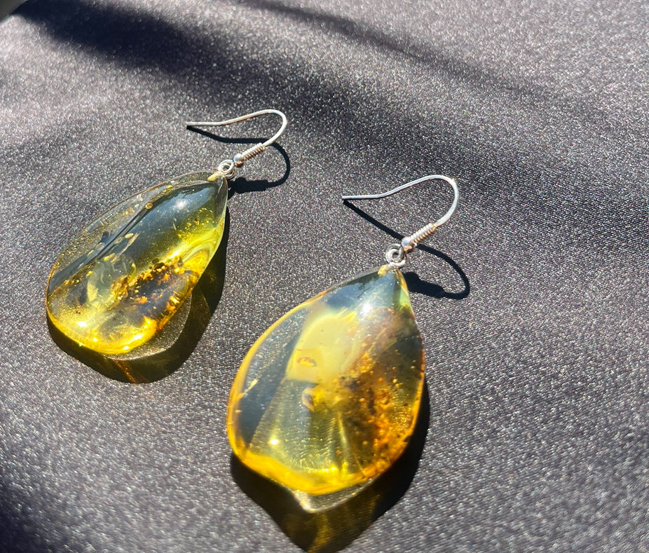 Amber Tear Earrings