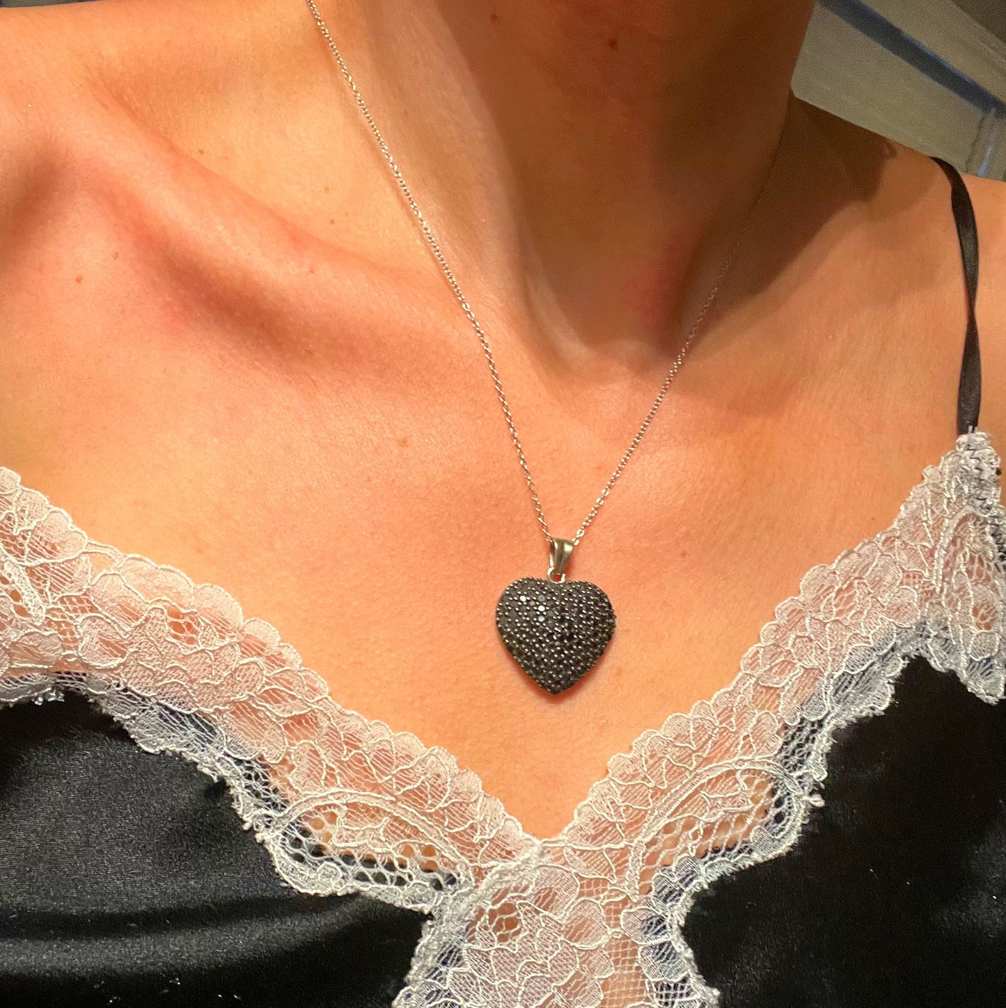 Black Heart Necklace