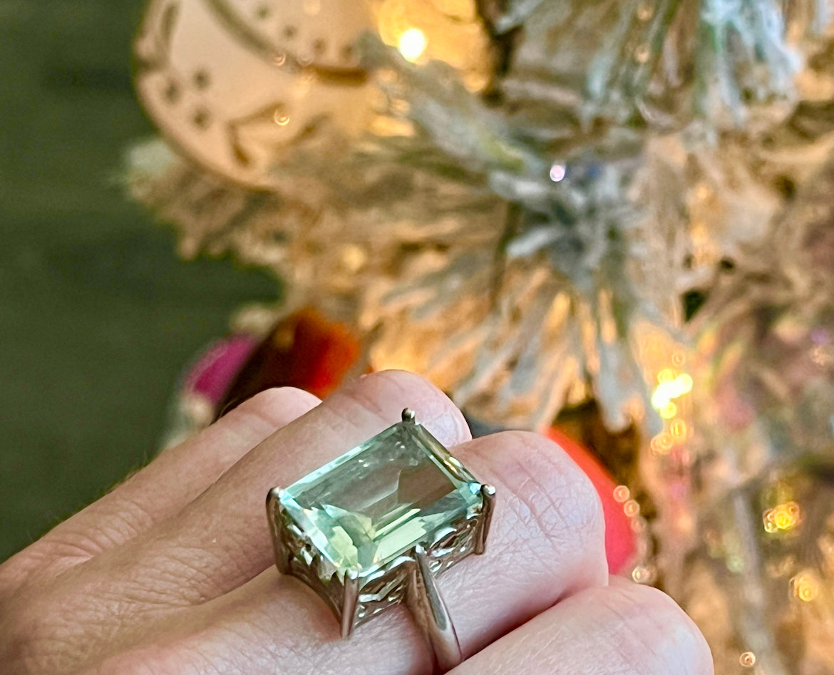 Vintage Crystal Cocktail Ring