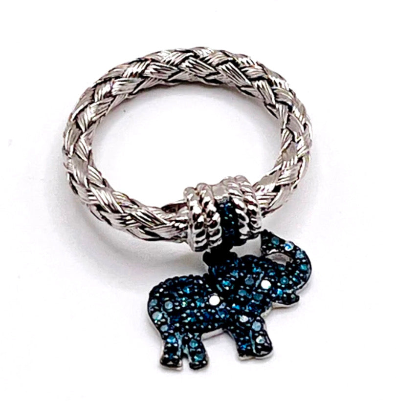Unique Dangling Elephant Ring!