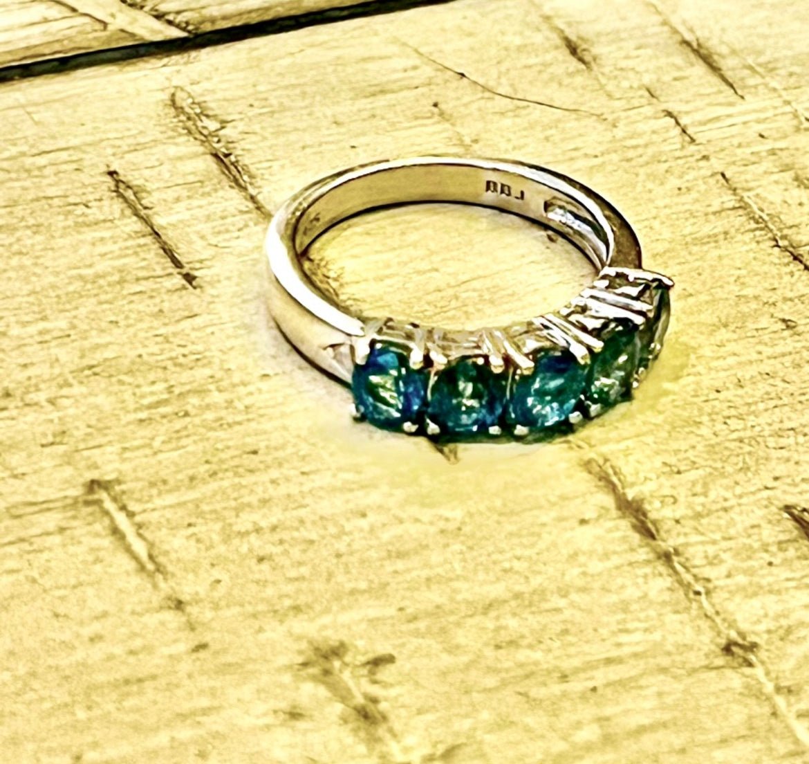 Aqua Eternity Band - Sun Angel Jewelry