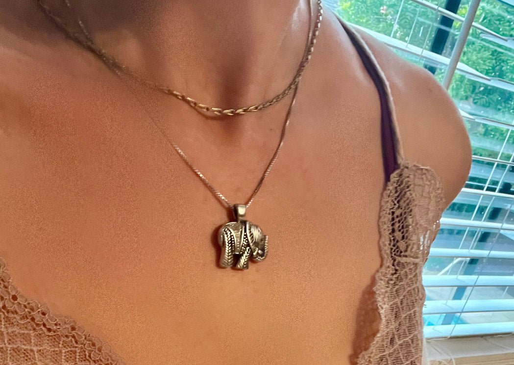 Lucky Elephant Necklace Pendant - Sun Angel Jewelry